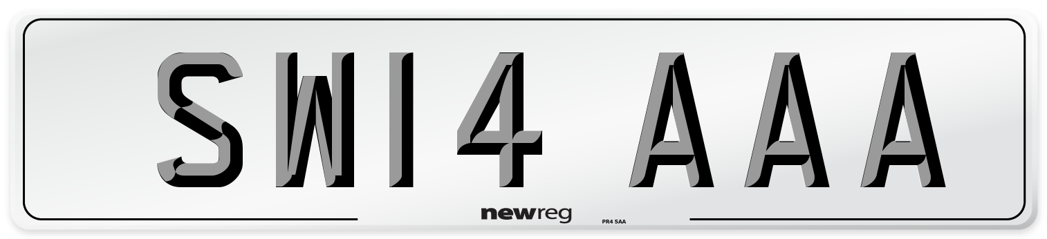 SW14 AAA Number Plate from New Reg